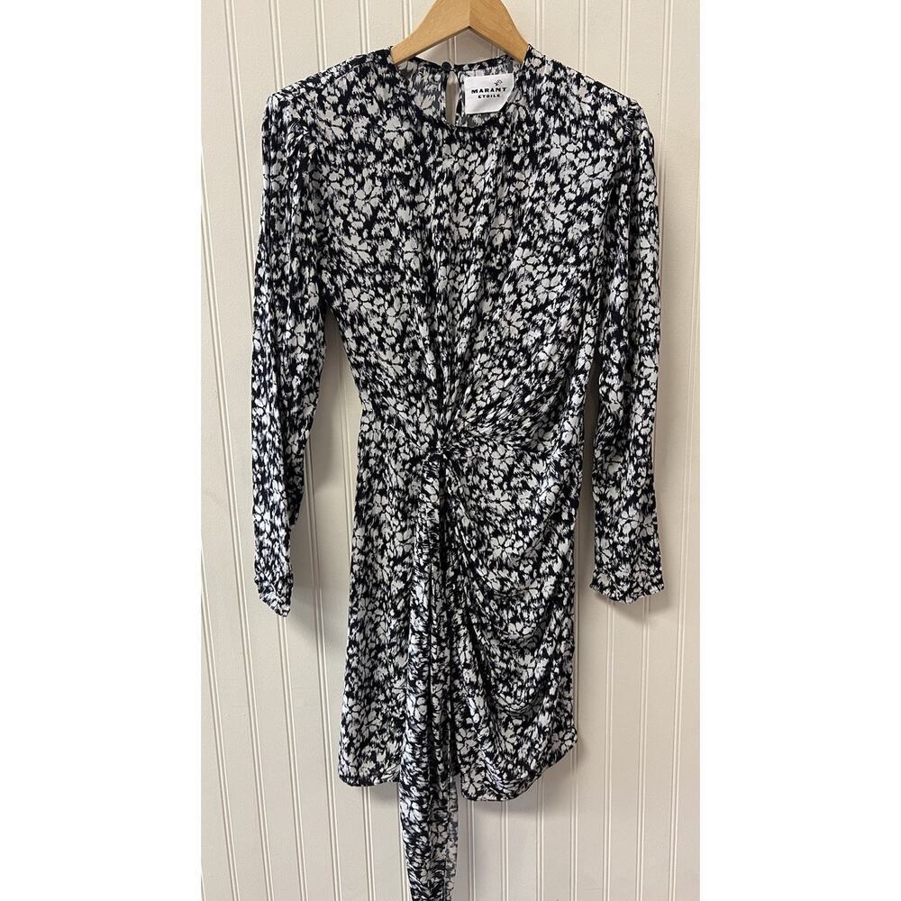 Étoile Isabel Marant Dulce Knotted Mini Floral Dress Size EU 36 US 4 Small - Picture 6 of 12